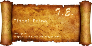 Tittel Edina névjegykártya