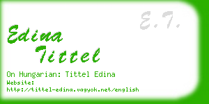 edina tittel business card